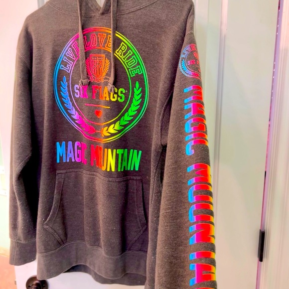 Colorful Six Flags Hoodie - Picture 3 of 5